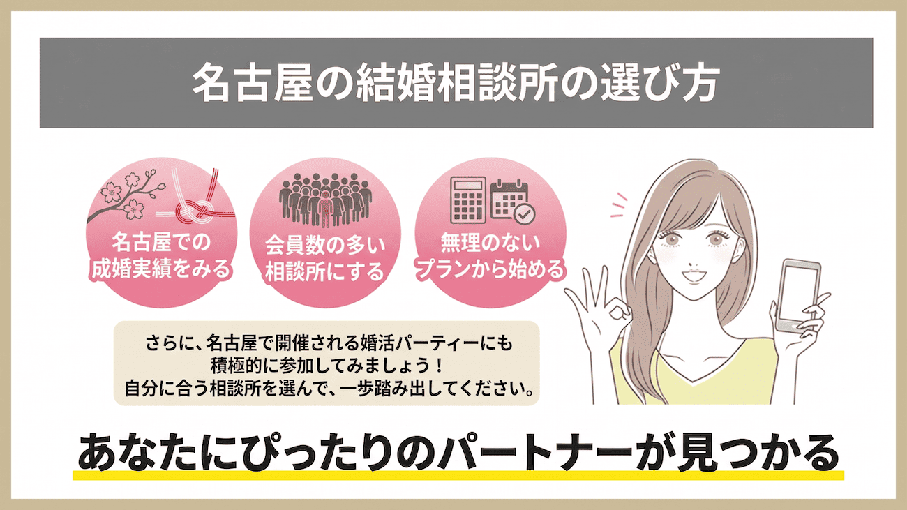 名古屋の結婚相談所で成婚するコツ