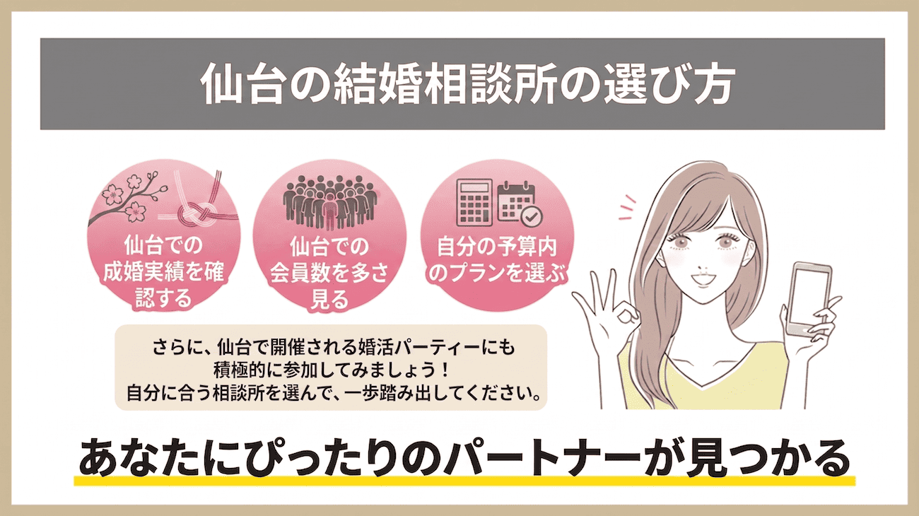 仙台の結婚相談所の選び方